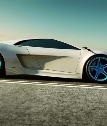 Image: Audi, Xtreme, Quattro, white, road, wheels, light