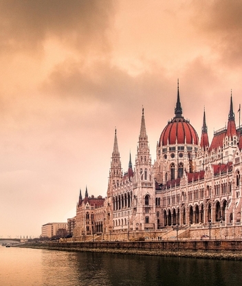 Картинка: Венгрия, Будапешт, река, вода, мост, здание, архитектура, небо