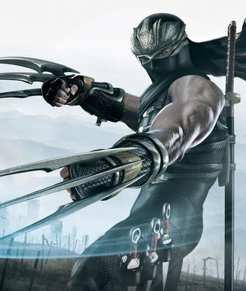 Картинка: Ninja Gaiden 2, ниндзя, взмах, оружие, поле боя, мечи, клинки, маска