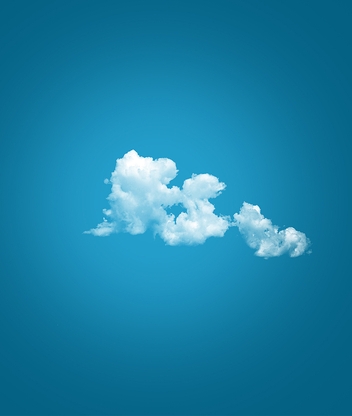 Image: Minimalism, sky, cloud, in center, blue background