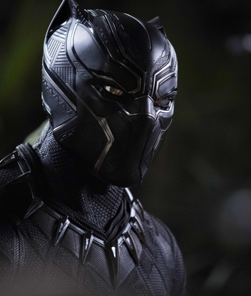 Image: Hero, black, Black Panther, costume, mask, face, night, comics, marvel