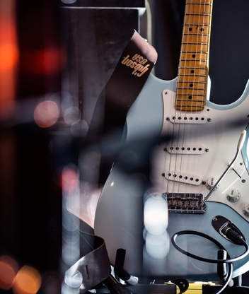 Image: Electric guitar, guitar, strings, music, reflections