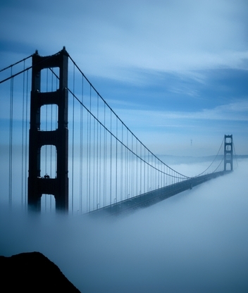 Image: Bridge, San Francisco, USA, fog, darkness