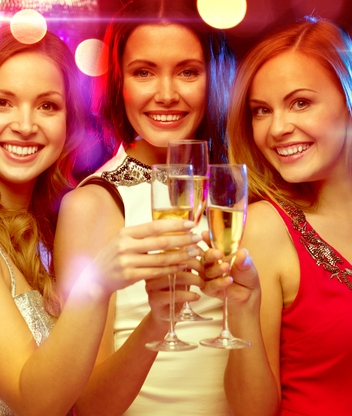 Image: Holiday, girls, champagne, fun, photos