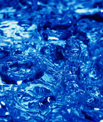 Картинка: Вода, всплеск, капли, синий, отражение