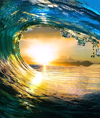 Картинка: Волна, вода, море, солнце