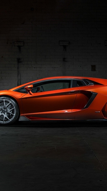 Картинка: Lamborghini, Aventador, LP 700-4, литьё, цвет, оранжевый, помещение