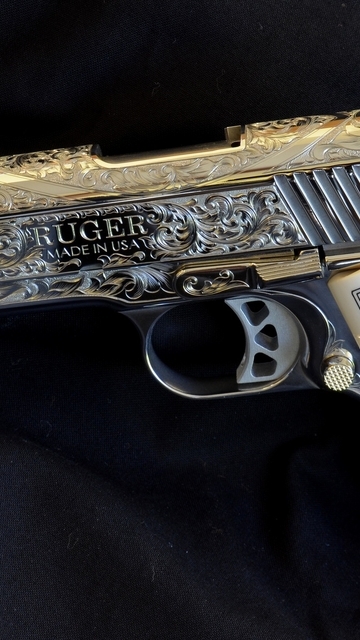 Image: The gun, Ruger, barrel, engraving