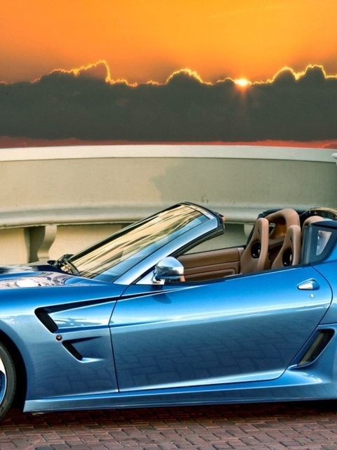 Image: Ferrari, Cabrio, casting, blue