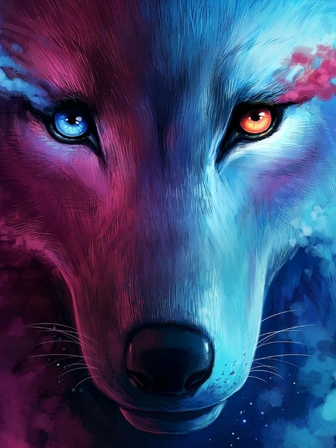 Image: Wolf, fantasy, muzzle, eyes