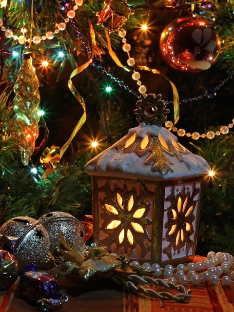 Image: new year, lights, tree