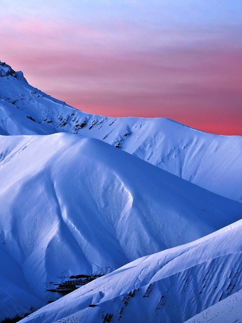 Картинка: Снег, горы, небо, пик, вершина
