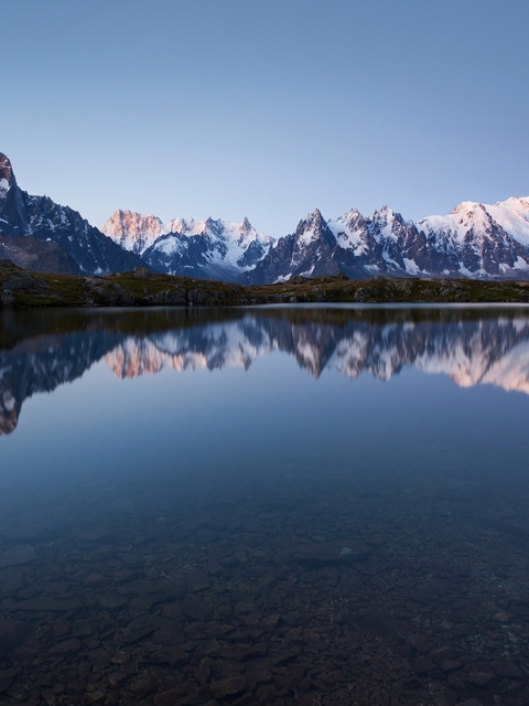 Image: nature, mountains, lake, reflection