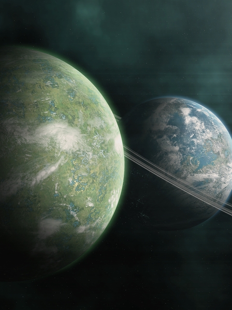 Картинка: Планеты, Kepler 684-C, кольца