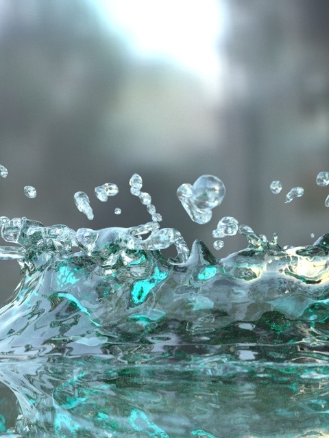 Image: Water, drops, spray, blur