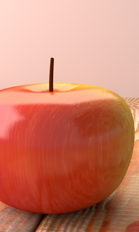 Картинка: Яблоко, наливное, доски, дерево