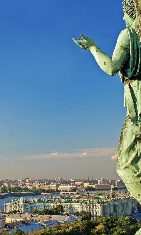 Image: Saint-Petersburg, statue, angel, city, beauty, landscape