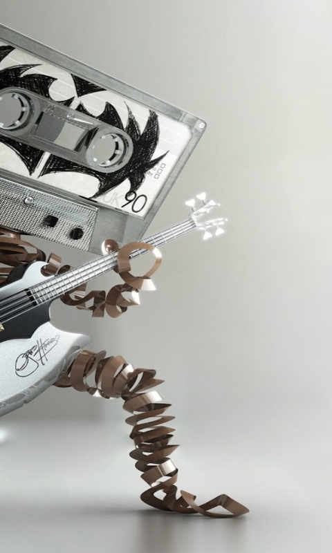 Image: Tape, film, guitar, axe, game