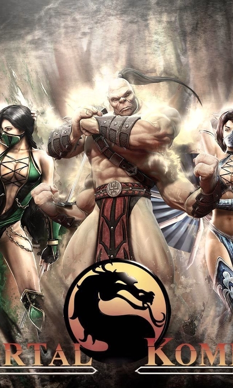 Картинка: Mortal Kombat 9, Goro, Jade, Scorpion, Kitana, Raiden, бойцы