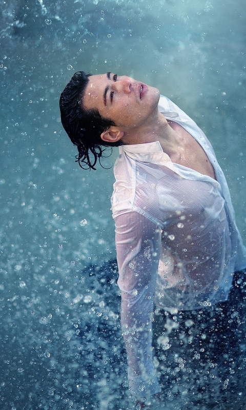 Image: Jared Leto, actor, man, look, shirt, water, splashes, rain