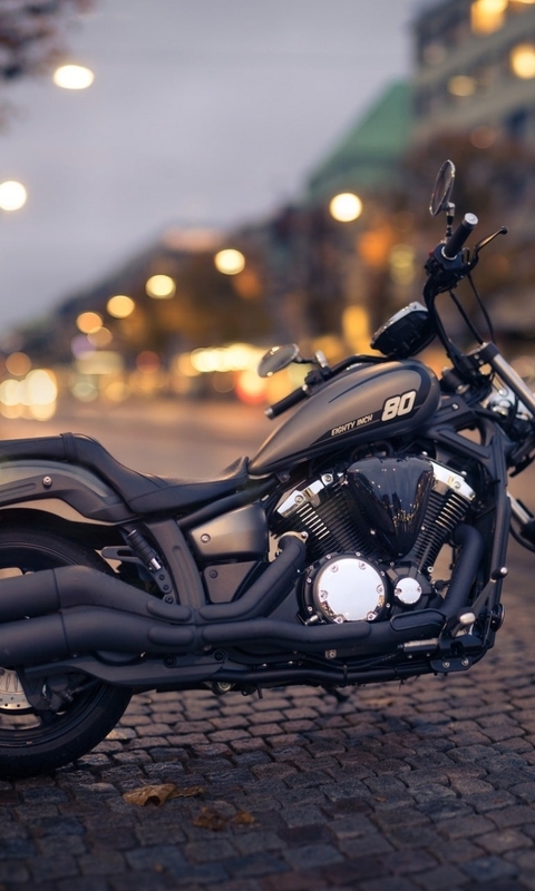 Image: Bike, yamaha xvs, 1300, custom, stryker, street, glare, dusk