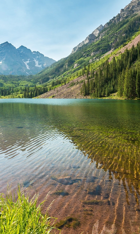 Image: nature, lake, mountains, clear water, mountain lake