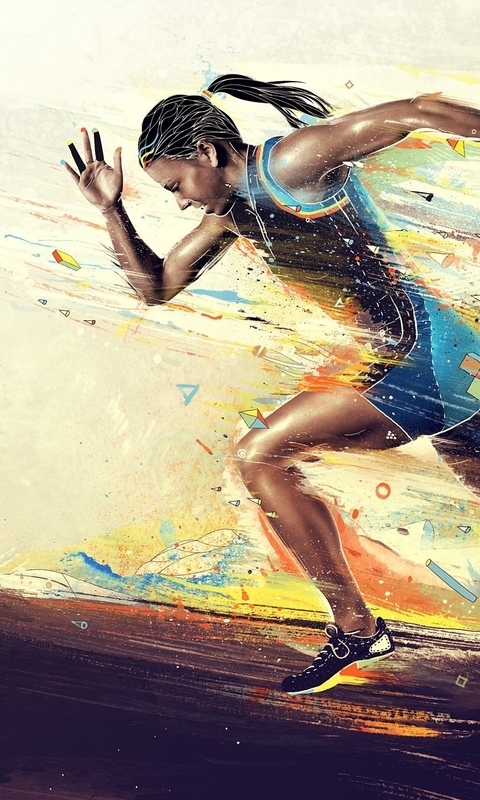 Image: Athlete, Jogging, speed, drawings