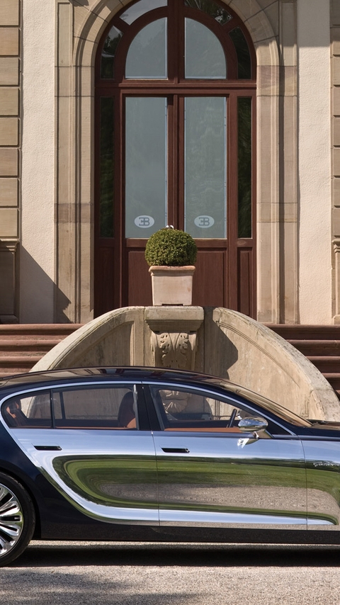 Картинка: Bugatti, 16 c, Galibier, тюнинг, авто, лестница, ступеньки, здание
