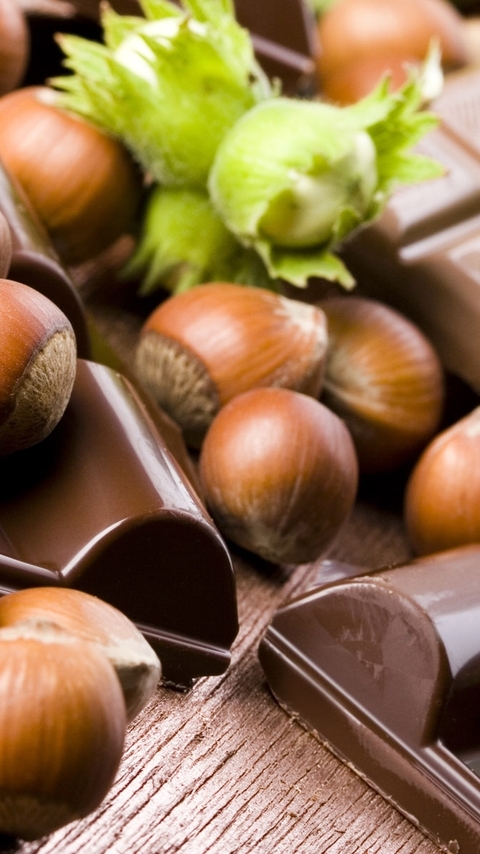 Картинка: Шоколад, орехи, фундук, сладость