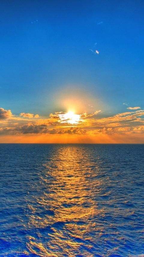 Картинка: Солнце, море, небо, облака