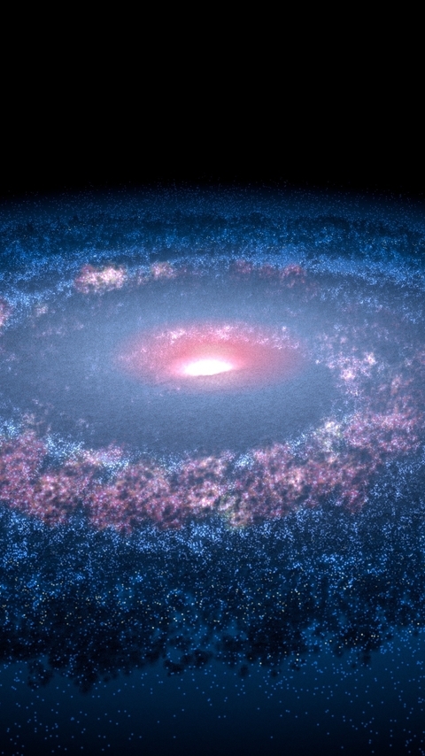 Картинка: Галактика, ядро, космос, рукава, свечение, центр