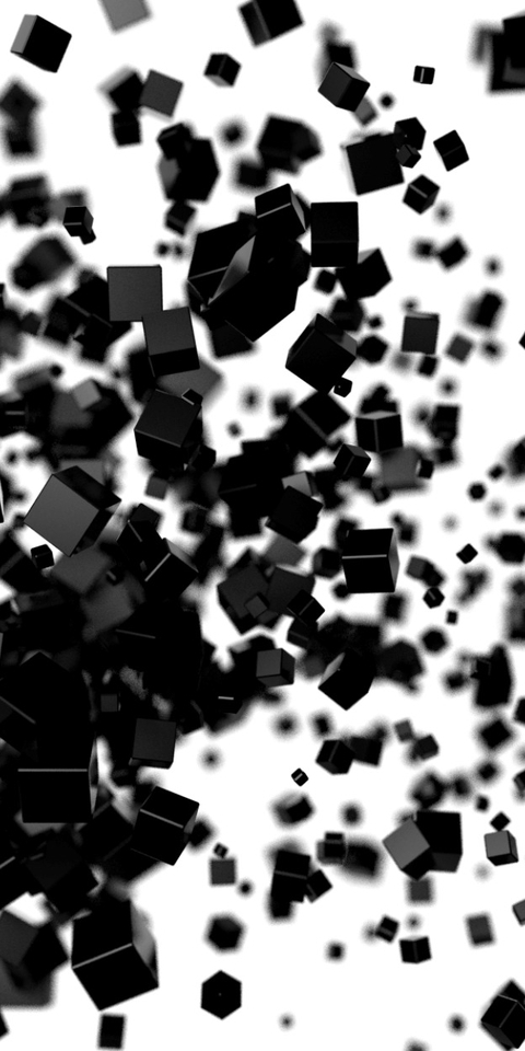 Картинка: Кубики, кубы, чёрные, падающие, количество