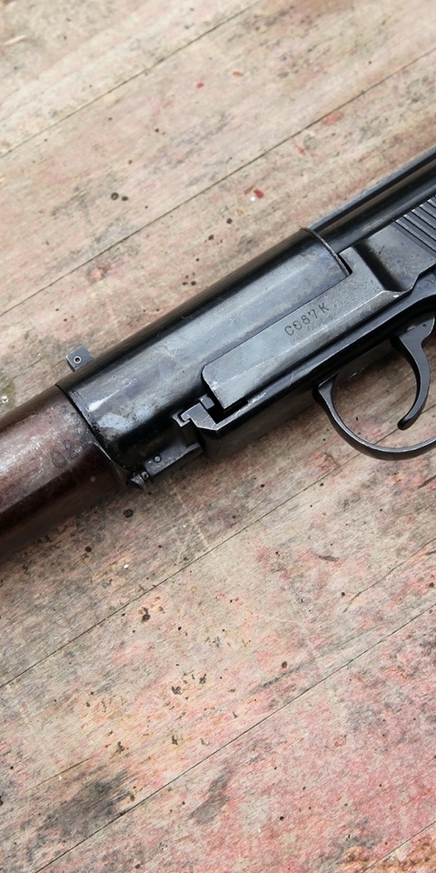 Image: The gun, a Makarov, muffler, lies