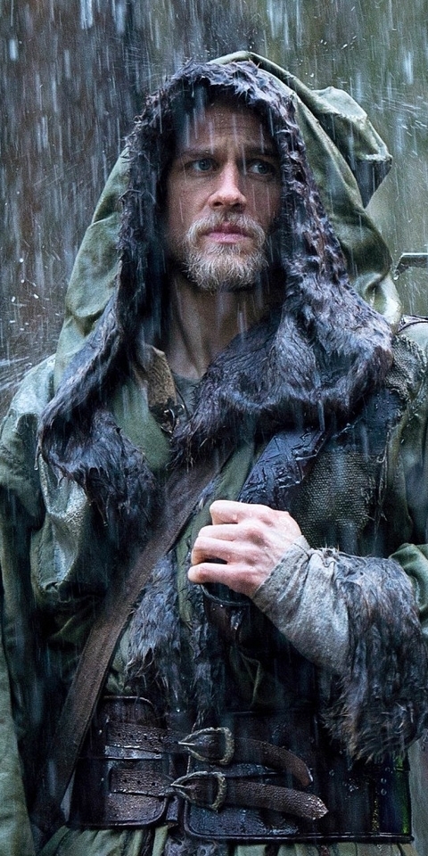 Image: The sword of king Arthur, king Arthur, forest, rain, spray, sword, outfit