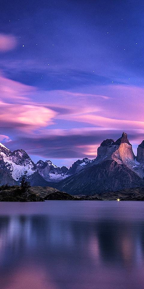 Картинка: природа, небо, горы, скалы, озеро, отражение