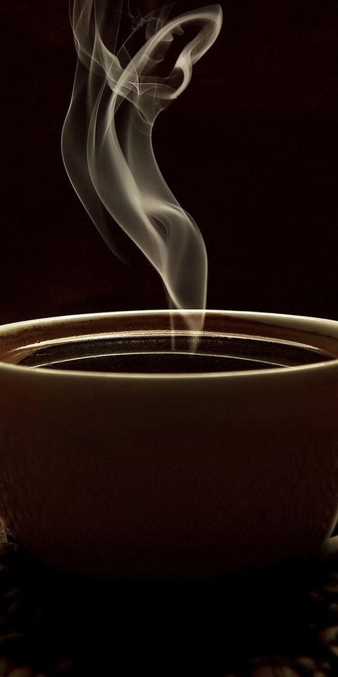 Картинка: Чашка, кружка, кофе, напиток, зёрна, аромат