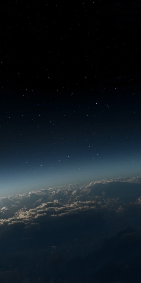 Image: Space, stars, clouds, atmosphere