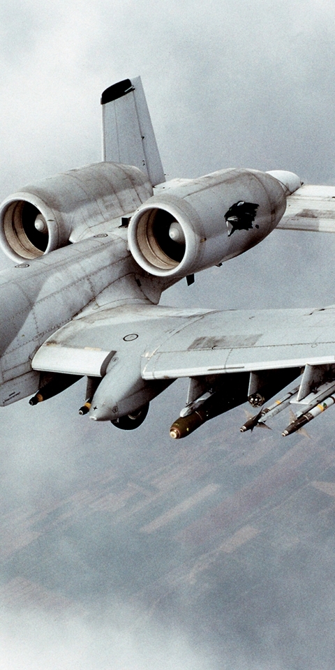 Картинка: Авиация, штурмовик, A-10, Thunderbolt 2, GAU-8A, ракеты, двухдвигательный, самолёт