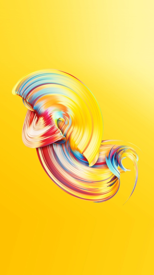 Image: Yellow background, bend, color, paint, bright, pattern