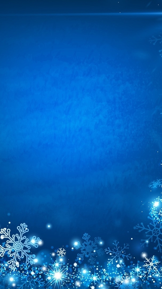 Image: Herringbone, New year, blue background, snowflakes, stars, flicker, glare