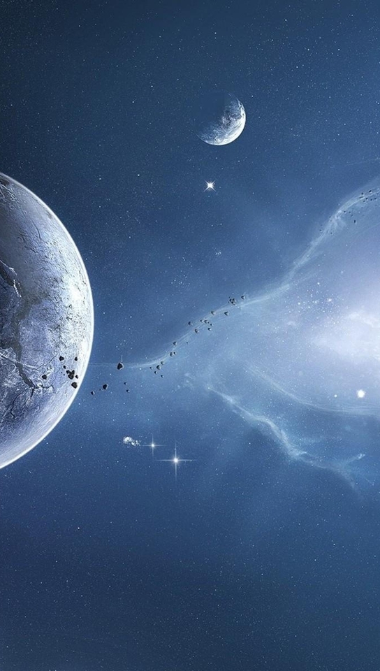 Image: Space, nebula, planets, stars, flare