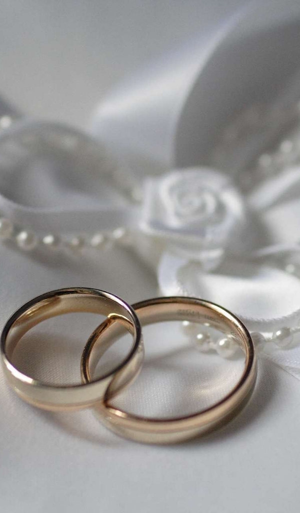Картинка: Свадьба, обручальные кольца, бантик, бусины