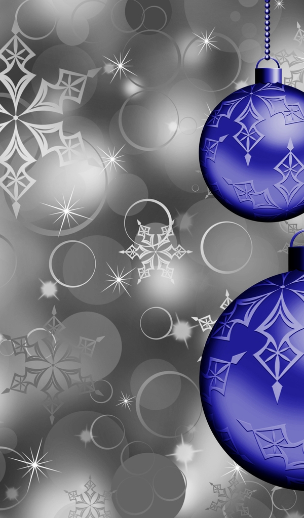 Image: Balls, toys, snowflakes, New year