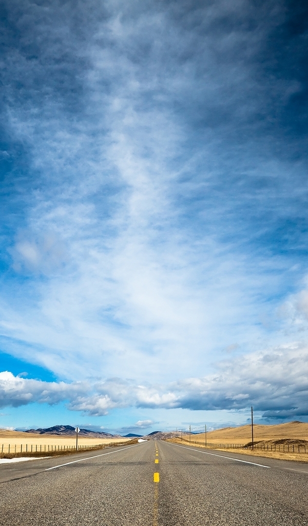 Image: sky, nature, road, horizon, clouds