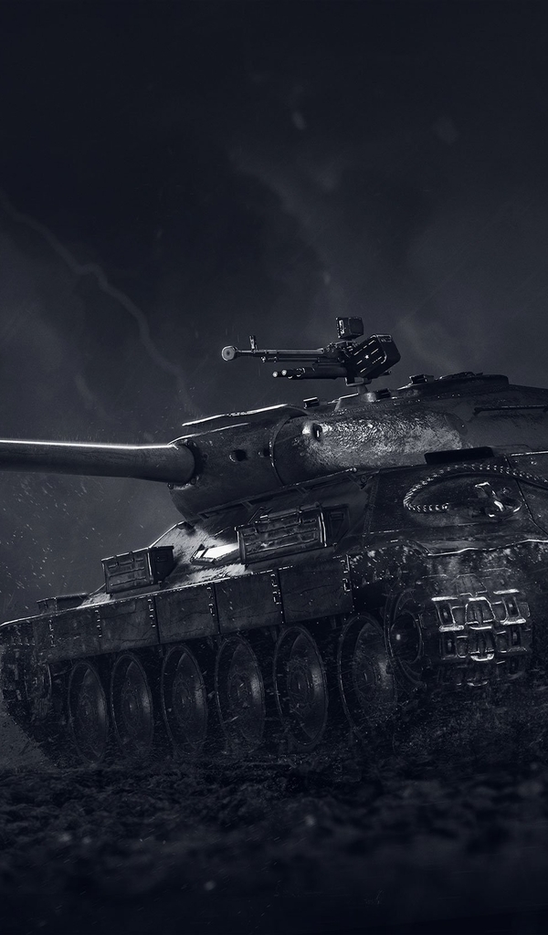 Картинка: Танк, пушка, грязь, дождь, гусеничный, IS-6, ИС-6, Black Edition, игра, World of Tanks