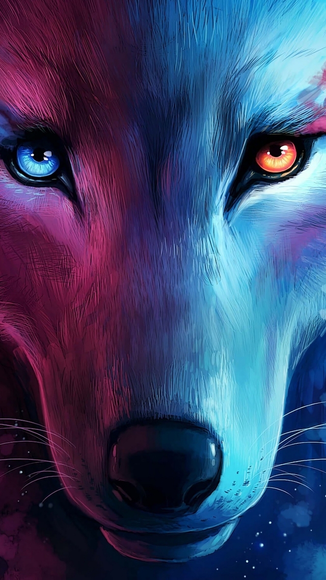 Image: Wolf, fantasy, muzzle, eyes