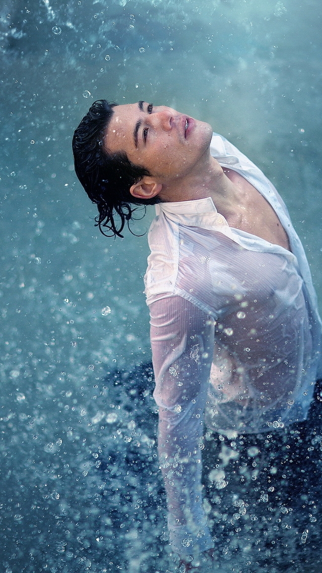 Image: Jared Leto, actor, man, look, shirt, water, splashes, rain