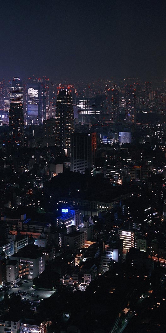 Image: Night, city, Tokyo, Japan, television, tower, night lights, light