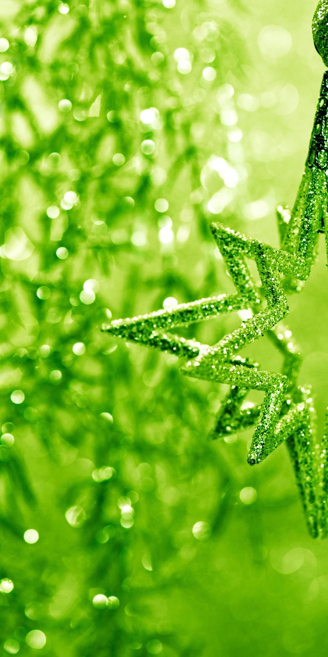 Image: Toy, snowflake, green, glare, New year