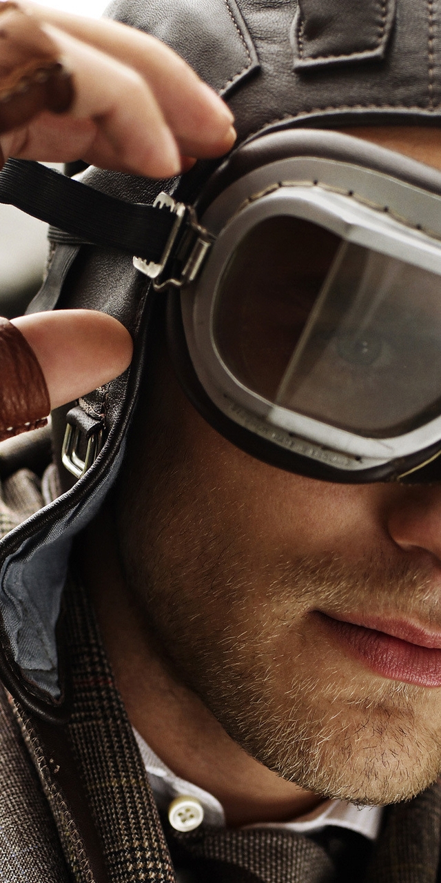 Image: Man, face, beard, pilot, helmet, glasses, gloves, suit
